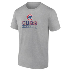 Chicago Cubs Evanston Stencil T-Shirt - Heather Gray