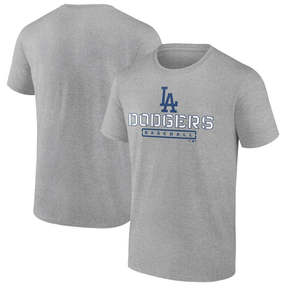 Los Angeles Dodgers Evanston Stencil T-Shirt - Heather Gray