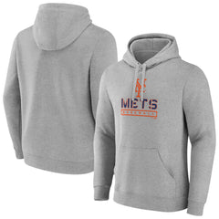 New York Mets Evanston Stencil Pullover Hoodie - Gray
