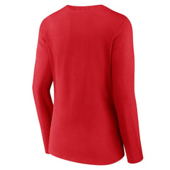 Philadelphia Phillies Women's Stellar Long Sleeve V-Neck T-Shirt - Red