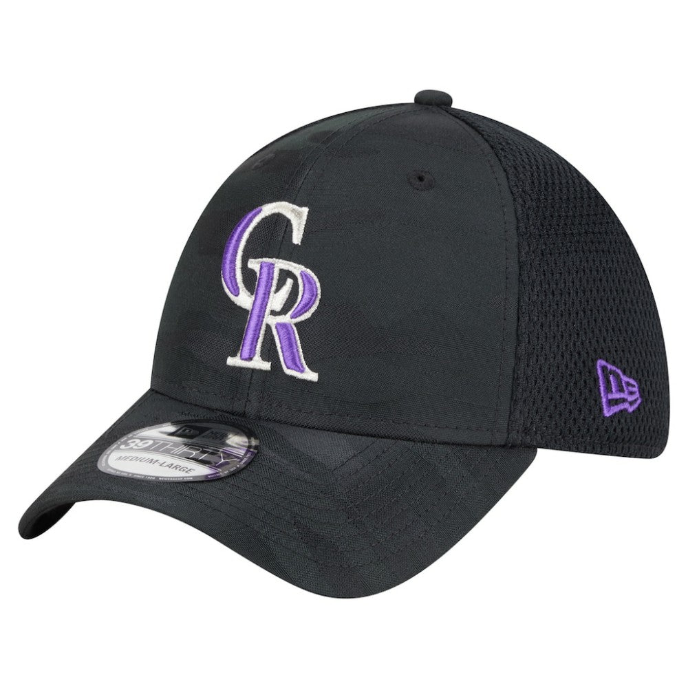 Colorado Rockies Subtle Camo 39THIRTY Flex Hat - Black | New Era
