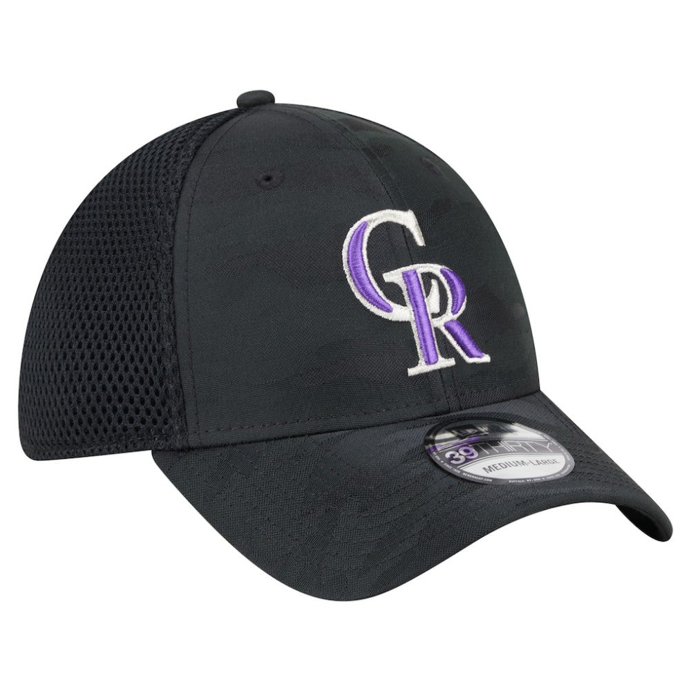 Colorado Rockies Subtle Camo 39THIRTY Flex Hat - Black | New Era