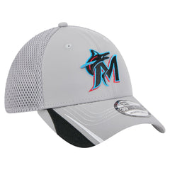 Miami Marlins Linear 39THIRTY Flex Hat - Gray | New Era