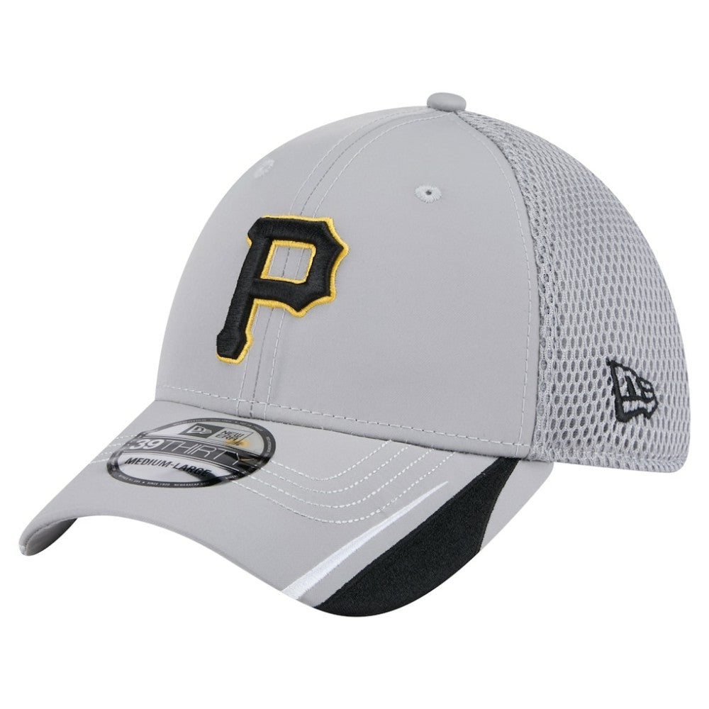 Pittsburgh Pirates Linear 39THIRTY Flex Hat - Gray | New Era