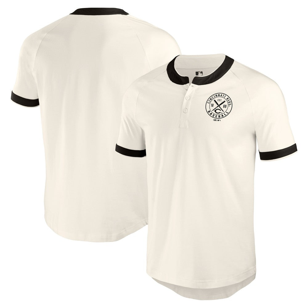 Cincinnati Reds Darius Rucker Collection Henley Raglan T-Shirt - White