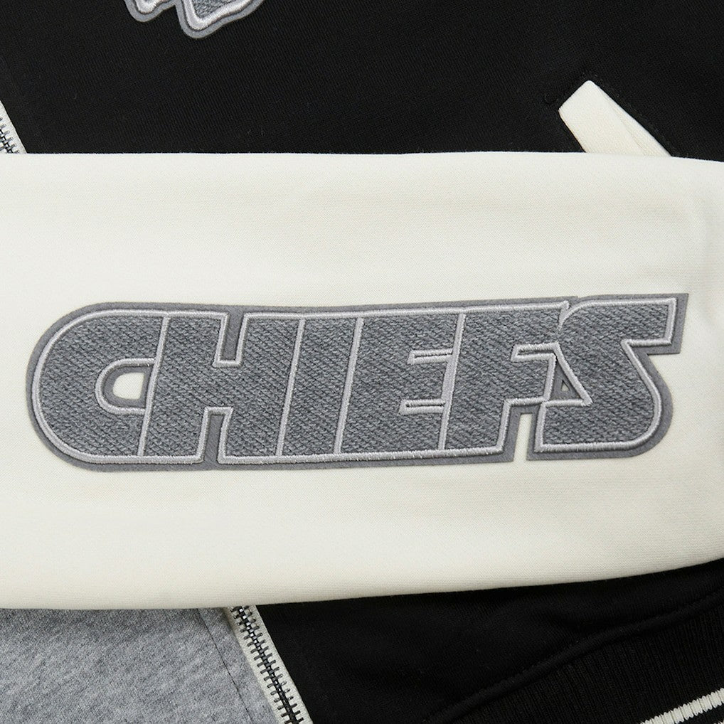 NFL Kansas City Chiefs Pro Standard Women's Reverse French Terry Colorblock Full-Zip Hoodie