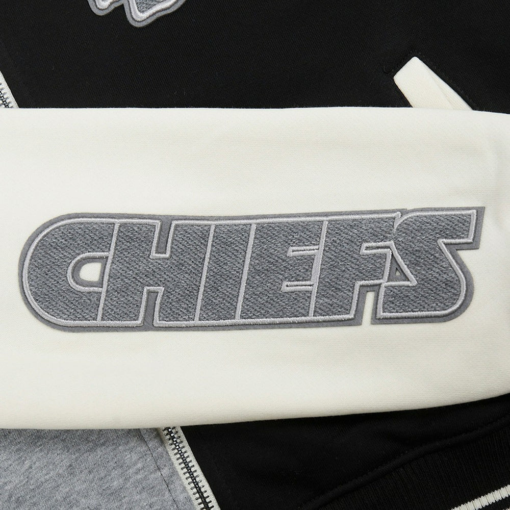 NFL Kansas City Chiefs Pro Standard Women's Reverse French Terry Colorblock Full-Zip Hoodie
