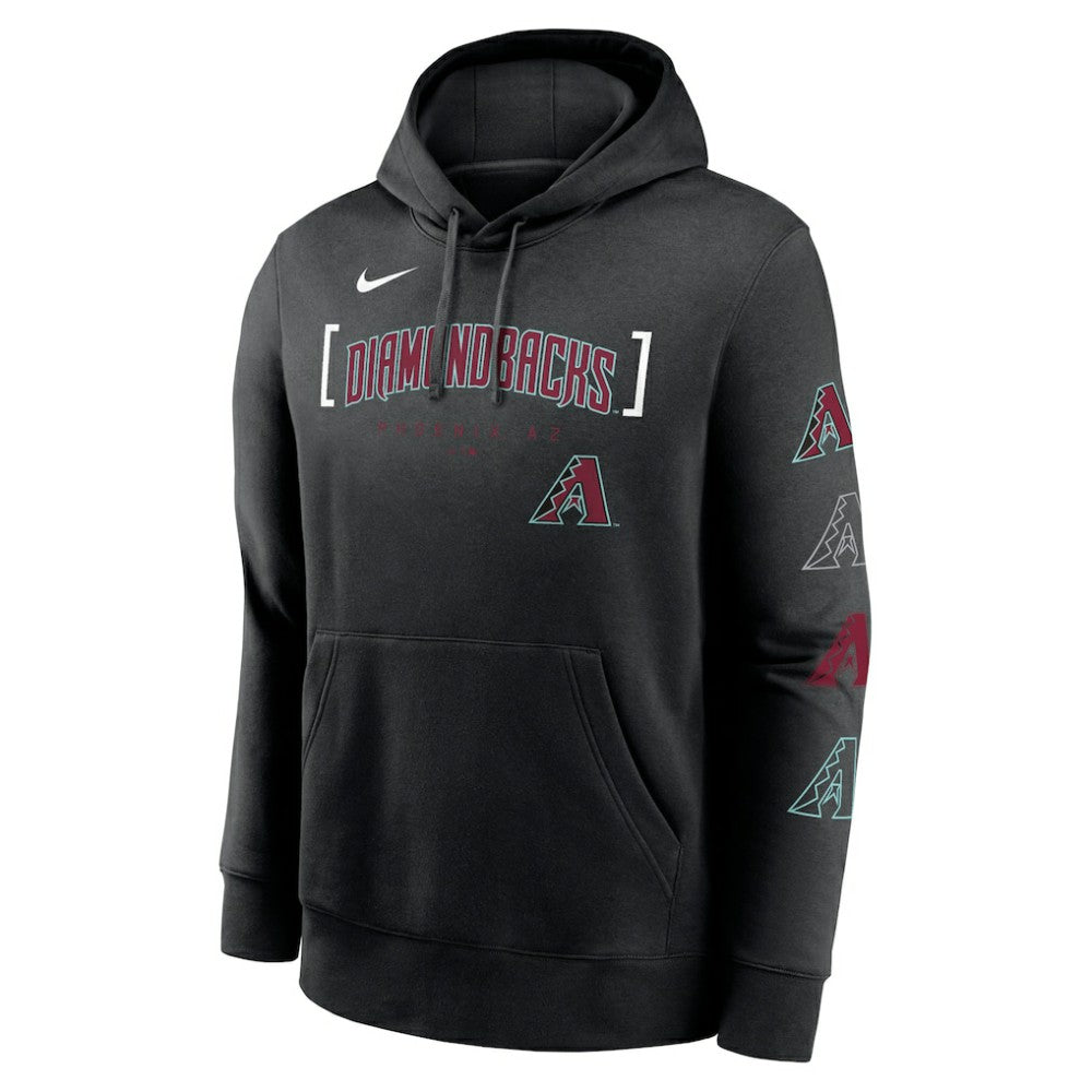 Arizona Diamondbacks Club Stack Pullover Hoodie - Black | Nike