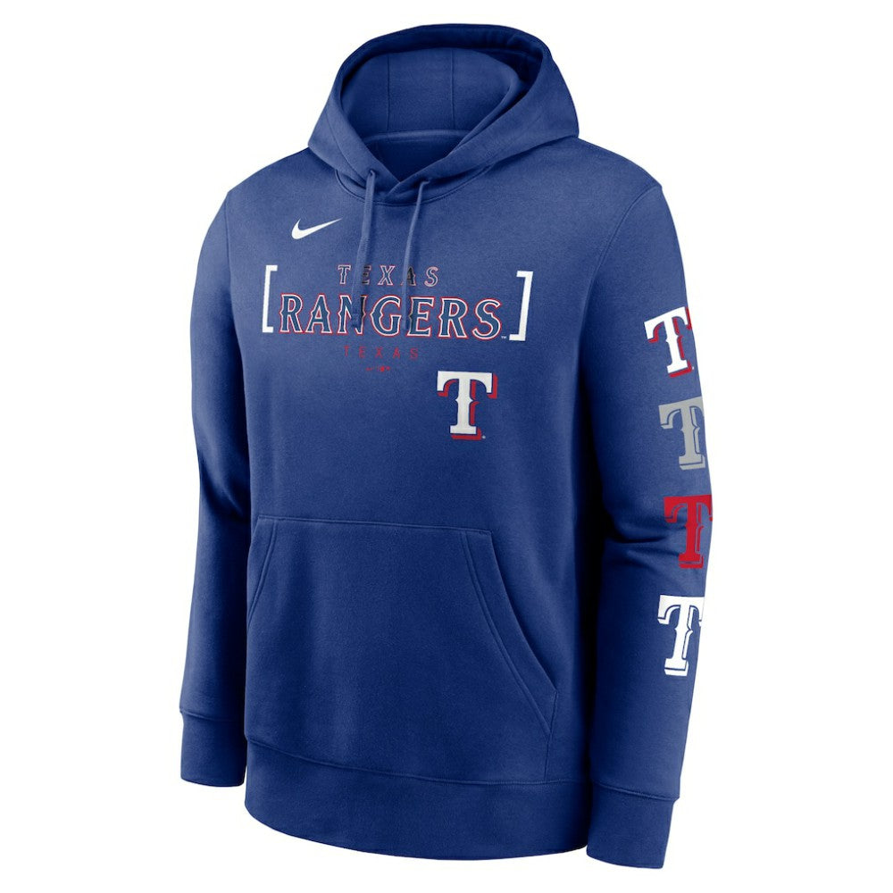Texas Rangers Club Stack Pullover Hoodie - Royal | Nike