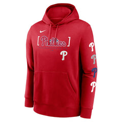 Philadelphia Phillies Club Stack Pullover Hoodie - Red | Nike