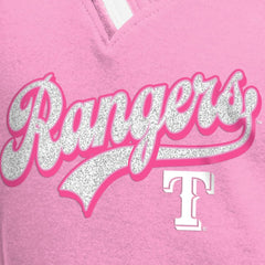 Texas Rangers Girls Youth Mommy & Me Raglan V-Neck T-Shirt - Pink | New Era