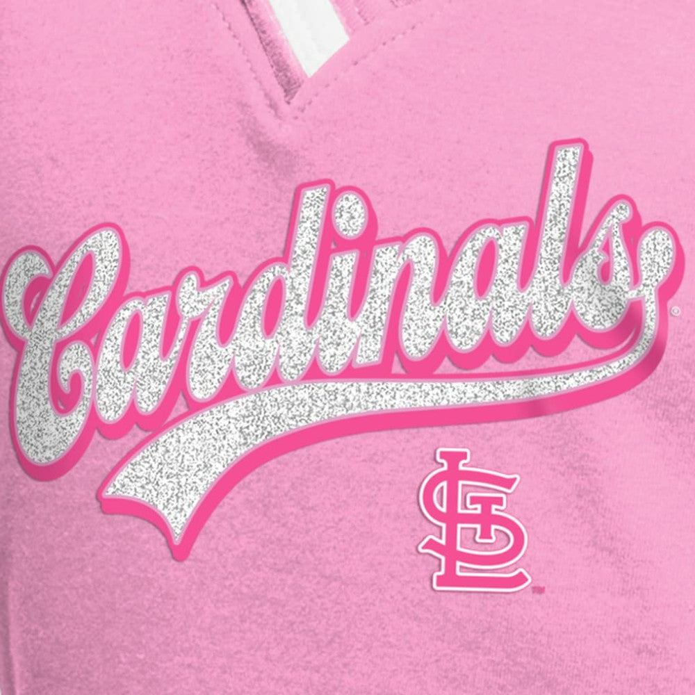 St. Louis Cardinals Girls Youth Mommy & Me Raglan V-Neck T-Shirt - Pink | New Era