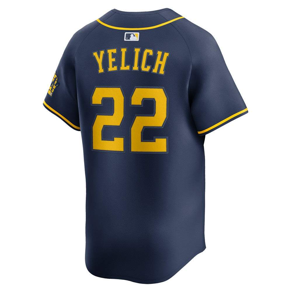 Christian Yelich Milwaukee Brewers Alternate Limited Jersey - Navy | Nike