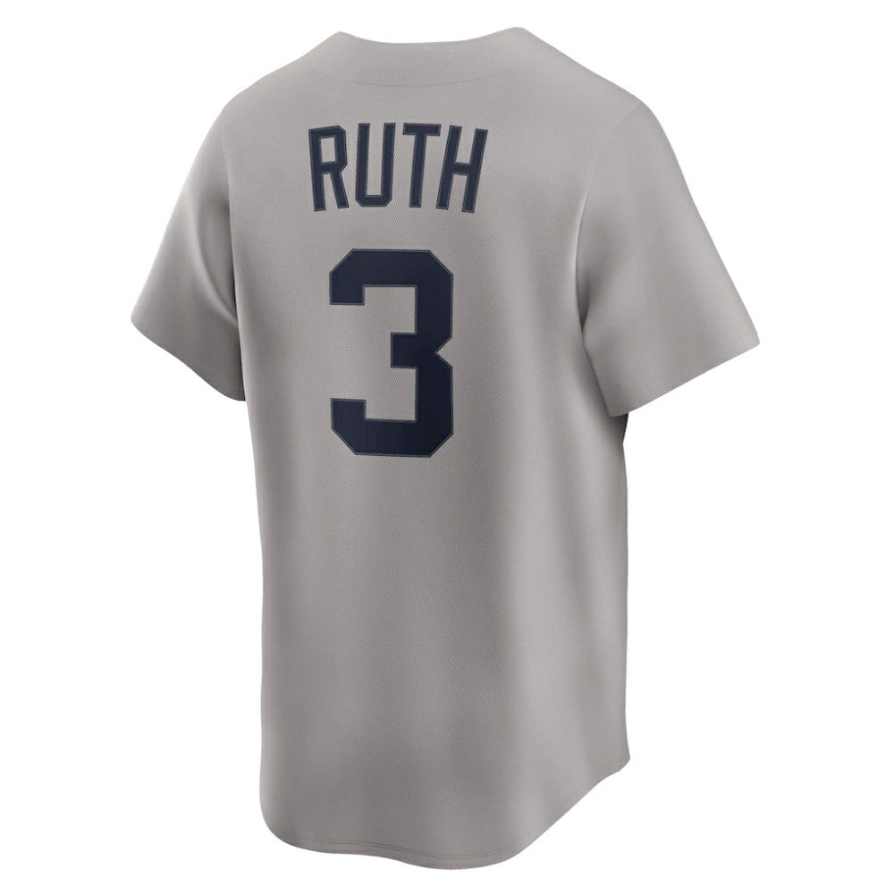 Babe Ruth New York Yankees Throwback Cooperstown Collection Limited Jersey - Gray | Nike