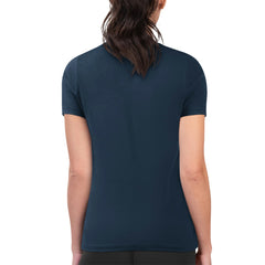 Los Angeles Angels G-III 4Her by Carl Banks Women's Super-Slim Fit Lightweight Flowers Graphic T-Shirt - Navy