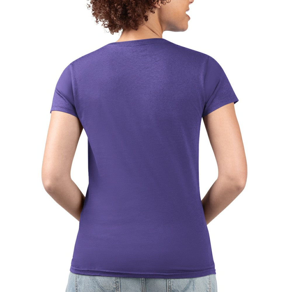 Colorado Rockies G-III 4Her by Carl Banks Women's Super-Slim Fit Lightweight Flowers Graphic V-Neck T-Shirt - Purple
