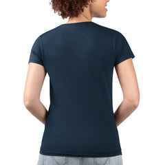 Detroit Tigers G-III 4Her by Carl Banks Women's Super-Slim Fit Lightweight Flowers Graphic V-Neck T-Shirt - Navy