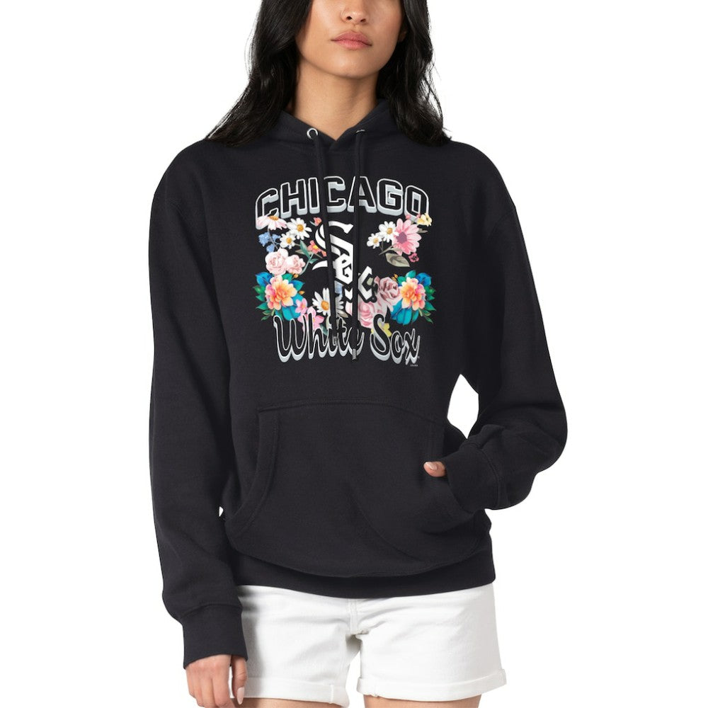 Chicago White Sox G-III 4Her by Carl Banks Women's Flowers Graphic Pullover Hoodie - Black