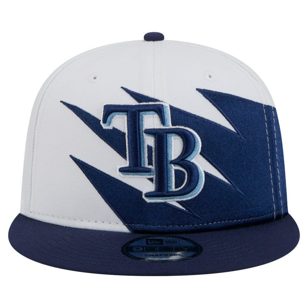 Tampa Bay Rays Jagged 9FIFTY Snapback Hat - Navy/White | New Era
