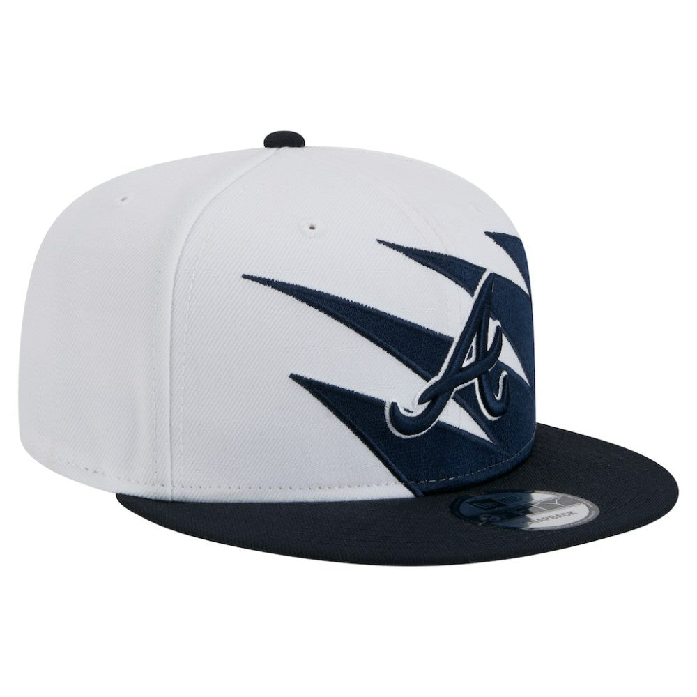 Atlanta Braves Jagged 9FIFTY Snapback Hat - Navy/White | New Era