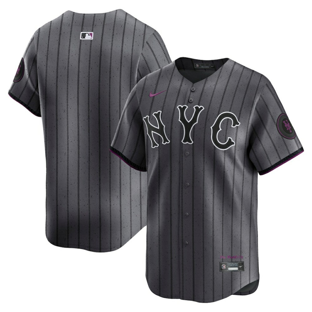 New York Mets City Connect Limited Jersey - Gray | Nike