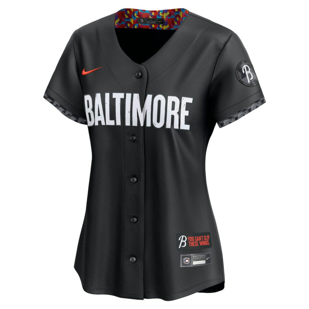 Adley Rutschman Baltimore Orioles Women's City Connect Limited Jersey - Black | Nike