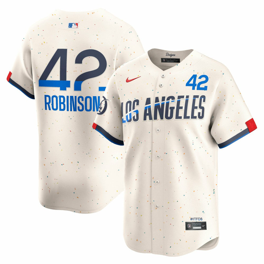 Jackie Robinson Los Angeles Dodgers City Connect Limited Player Jersey - Cream | Nike