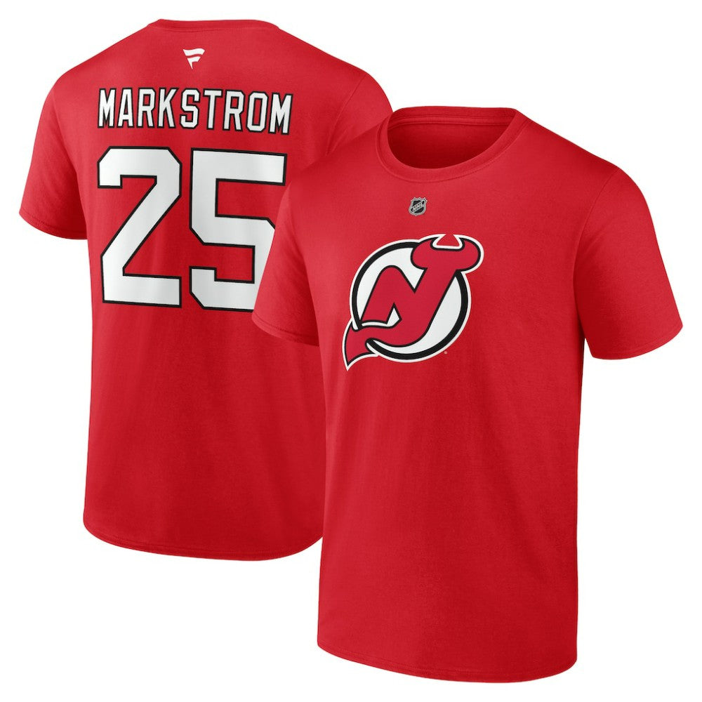 Jacob Markstrom New Jersey Devils Fanatics Authentic Stack Name & Number T-Shirt