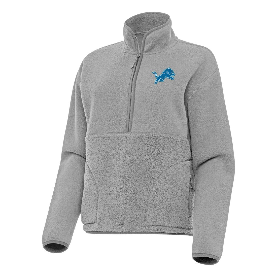 NFL Detroit Lions Antigua Women's Figure Half-Zip Sweatshirt
