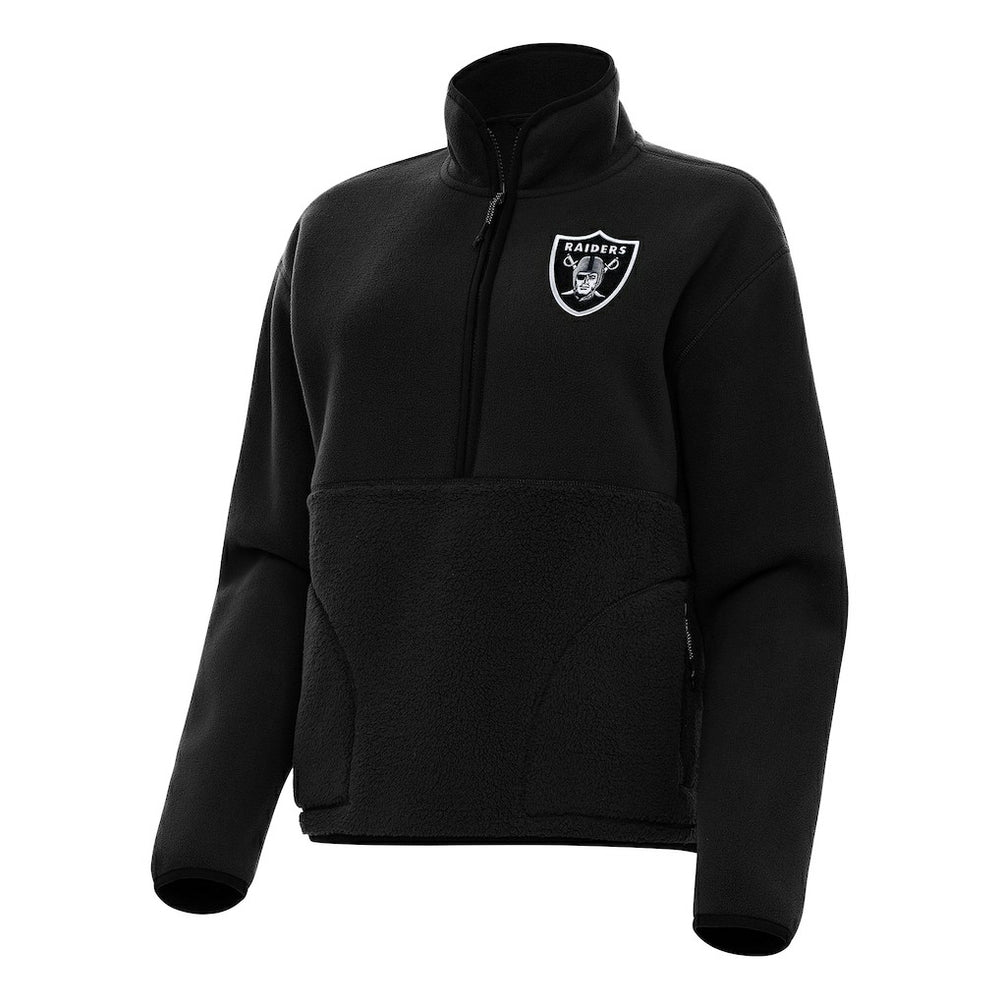 NFL Las Vegas Raiders Antigua Women's Figure Half-Zip Sweatshirt