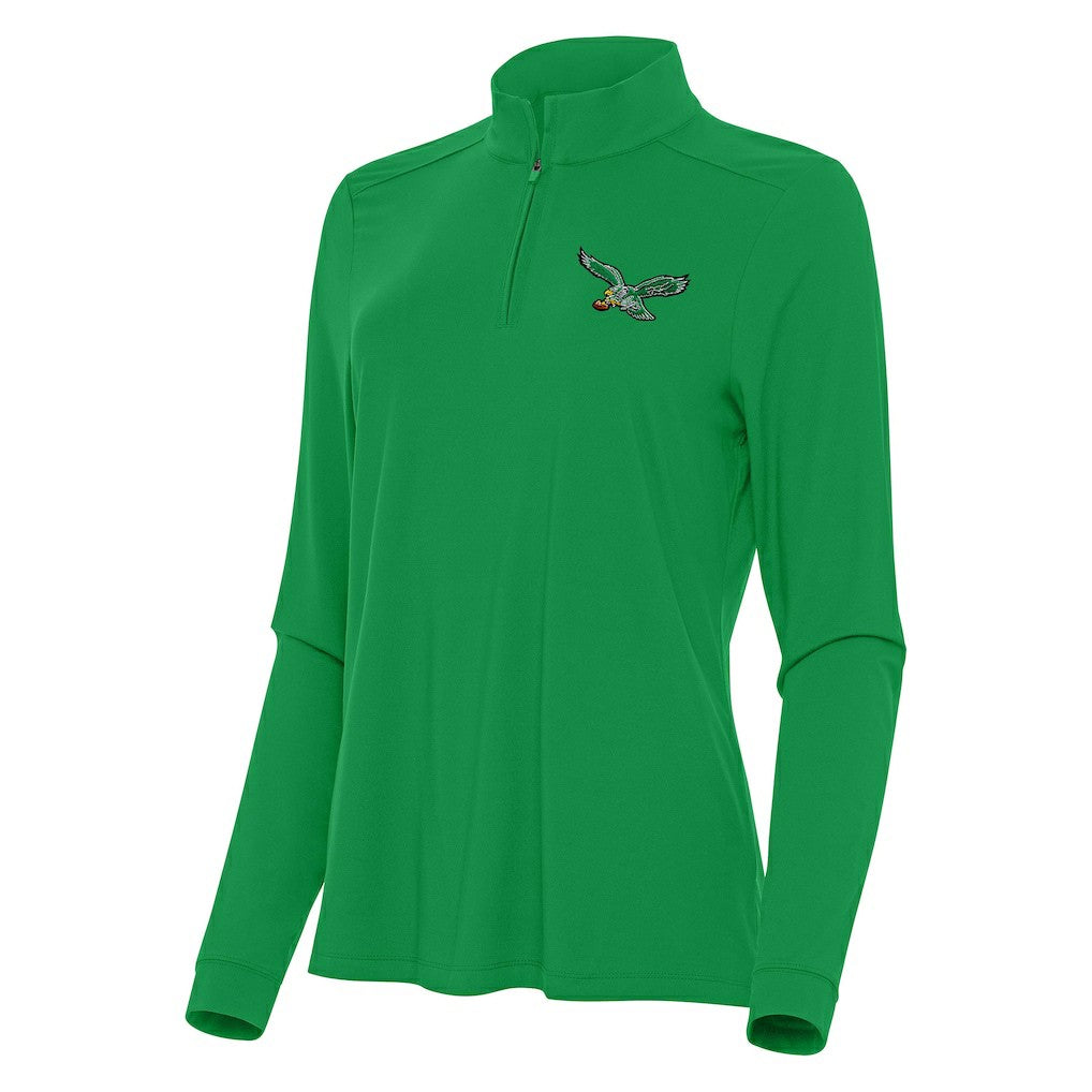 NFL Philadelphia Eagles Antigua Women's Intent Quarter-Zip Sweatshirt