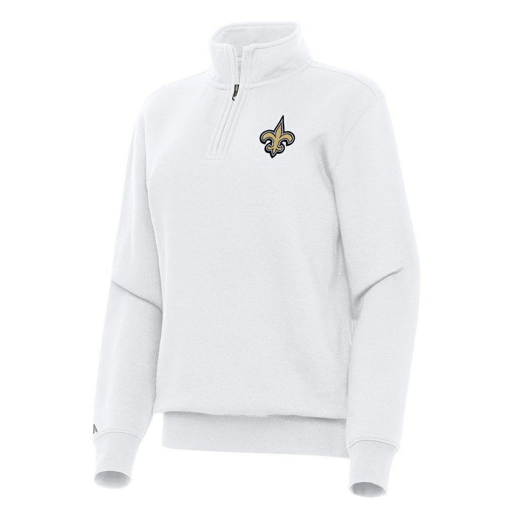 NFL New Orleans Saints Antigua Women's Victory Quarter-Zip Top