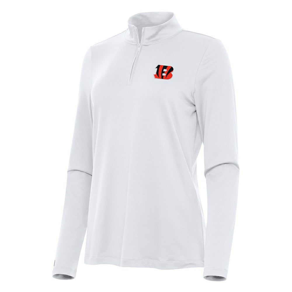 NFL Cincinnati Bengals Antigua Women's Reprocess Quarter-Zip Top