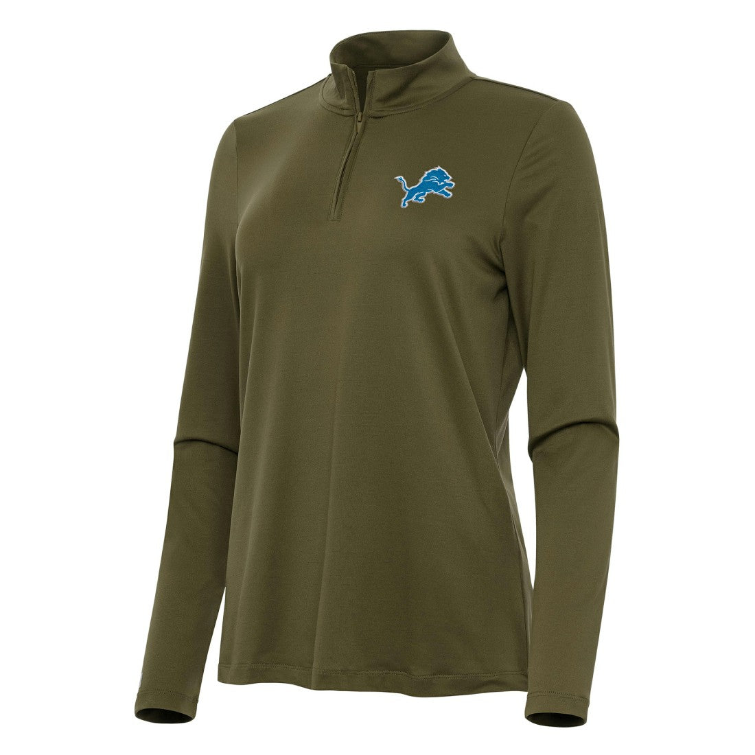 NFL Detroit Lions Antigua Women's Reprocess Quarter-Zip Top