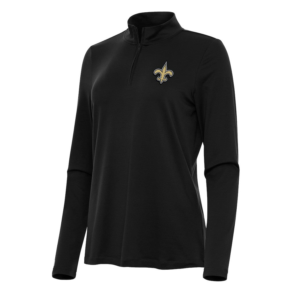 NFL New Orleans Saints Antigua Women's Reprocess Quarter-Zip Top