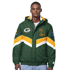 NFL Green Bay Packers OVO x Starter Sideline Full-Snap Puffer Jacket