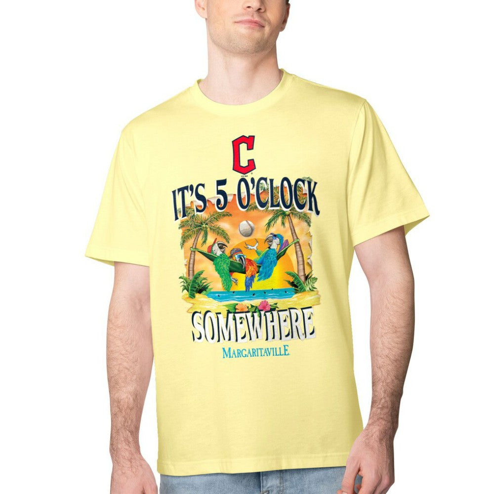 Cleveland Guardians Margaritaville Five O'Clock Graphic T-Shirt - Yellow