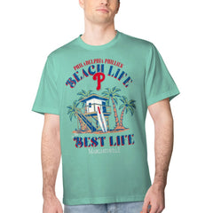 Philadelphia Phillies Margaritaville Beach Hut Graphic T-Shirt - Mint