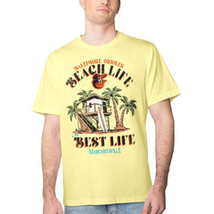 Baltimore Orioles Margaritaville Beach Hut Graphic T-Shirt - Yellow