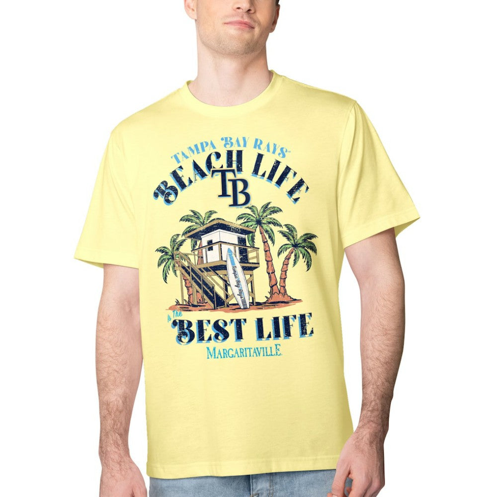 Tampa Bay Rays Margaritaville Beach Hut Graphic T-Shirt - Yellow