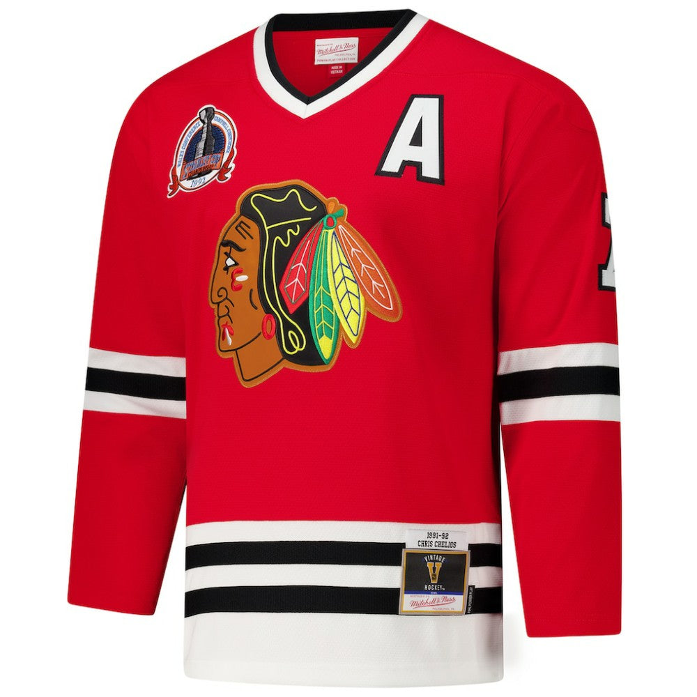 Chris Chelios Chicago Blackhawks 1991-92 Power Play Jersey
