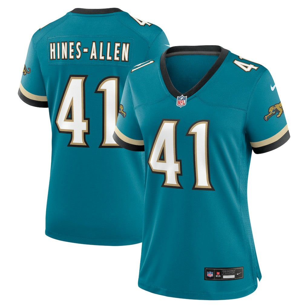 NFL Jacksonville Jaguars Josh Hines-Allen  Women's Prowler Throwback Game Jersey