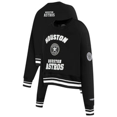 Houston Astros Pro Standard Women's Pearl Cropped Pullover Sweatshirt
 - Black