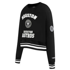 Houston Astros Pro Standard Women's Pearl Cropped Pullover Sweatshirt
 - Black