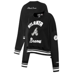 Atlanta Braves Pro Standard Women's Pearl Cropped Pullover Sweatshirt
 - Black