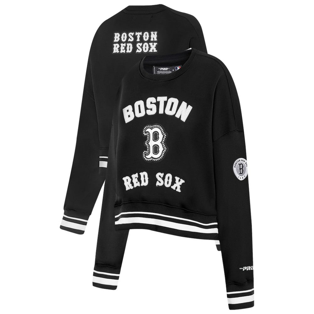 Boston Red Sox Pro Standard Women's Pearl Cropped Pullover Sweatshirt
 - Black