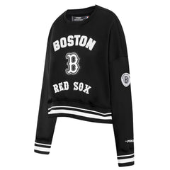 Boston Red Sox Pro Standard Women's Pearl Cropped Pullover Sweatshirt
 - Black