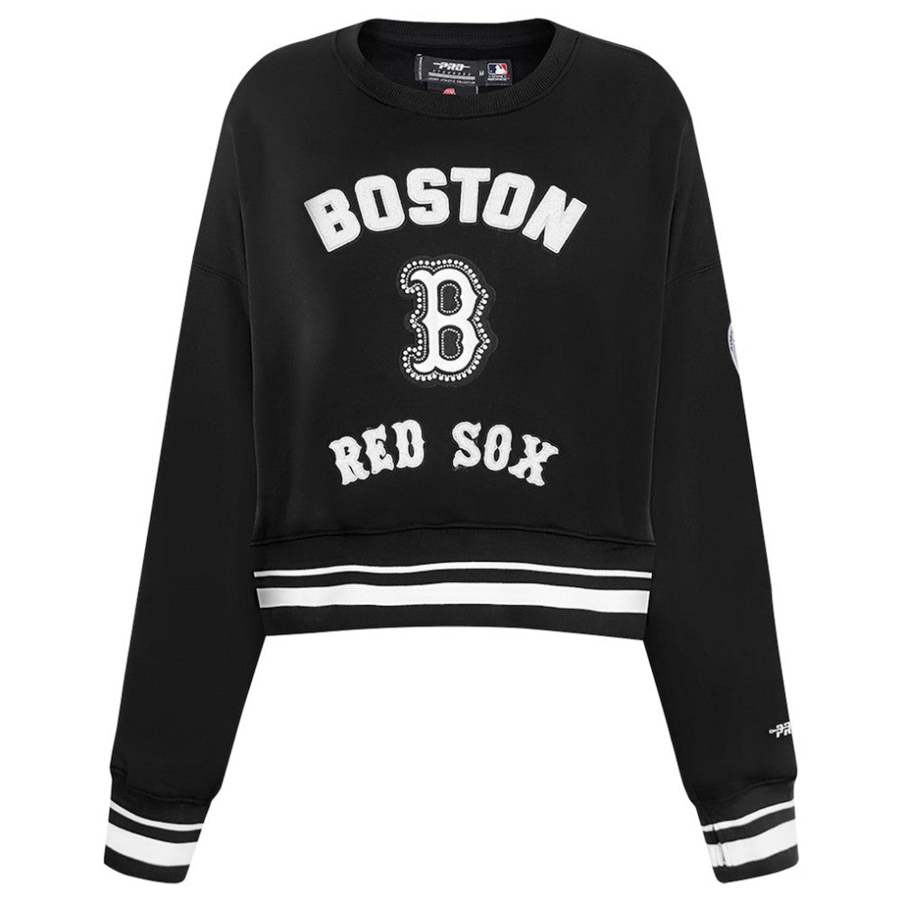 Boston Red Sox Pro Standard Women's Pearl Cropped Pullover Sweatshirt
 - Black