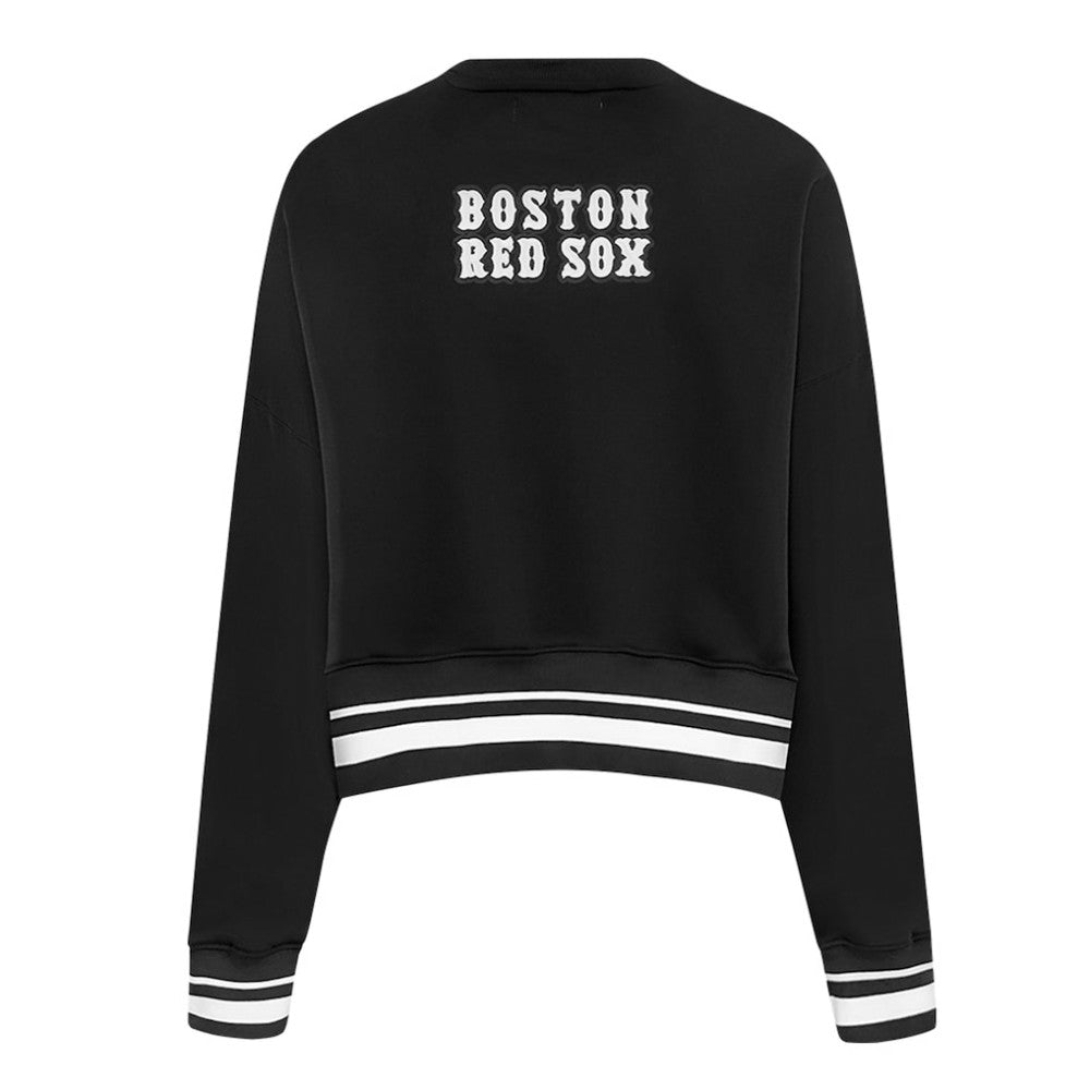 Boston Red Sox Pro Standard Women's Pearl Cropped Pullover Sweatshirt
 - Black