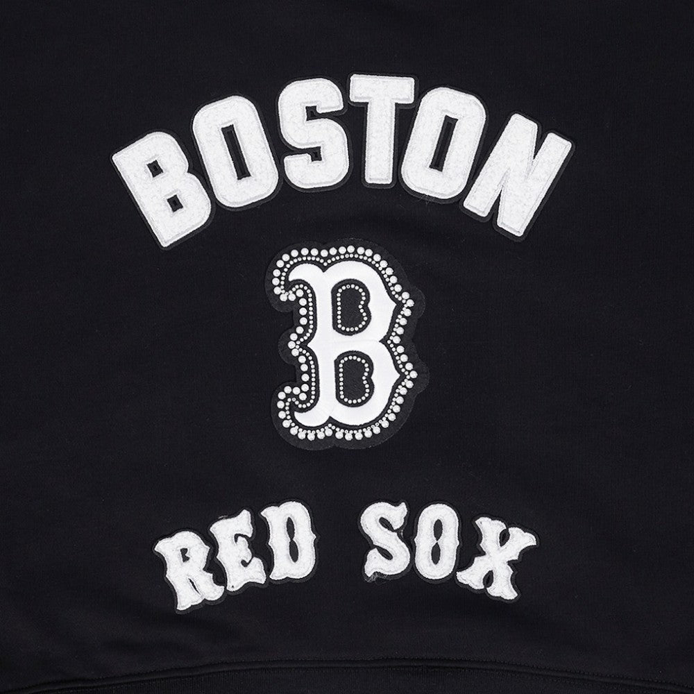 Boston Red Sox Pro Standard Women's Pearl Cropped Pullover Sweatshirt
 - Black